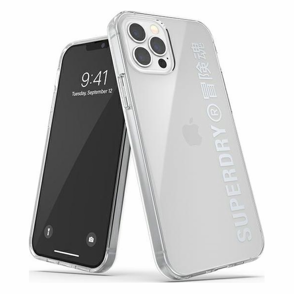 Superdry SuperDry Snap iPhone 12/12 Pro průhledné pouzdro stříbrné/stříbrné 42591