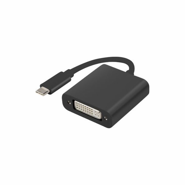 Lanberg USB adaptér Lanberg USB TYPE-C(M)-DVI(F)(24+5) Dual Link adaptér 15cm černý