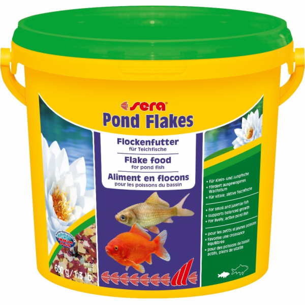 Sera Pond Flakes 3 800 ml, vločky - krmivo pro jezírkové ryby