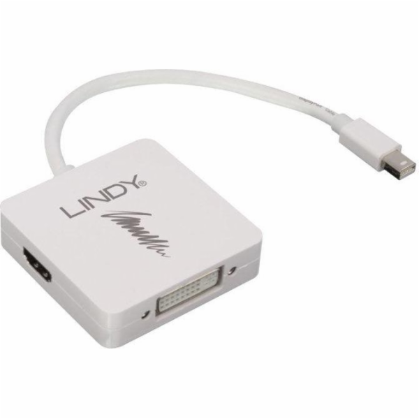 Lindy DisplayPort Mini - HDMI - DVI-I AV adaptér bílý (41039)
