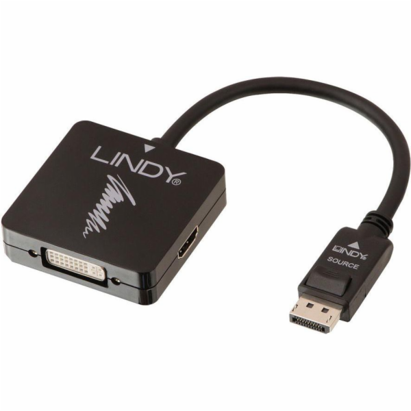 Lindy DisplayPort - HDMI - D-Sub (VGA) - DVI-I AV adaptér černý (41028)