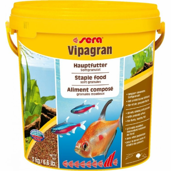 Sera Vipagran Nature 3kg/10L, granule - základní krmivo