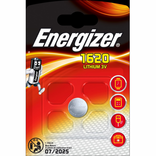 Baterie plochá knoflík CR 1620 Energizer Lithium