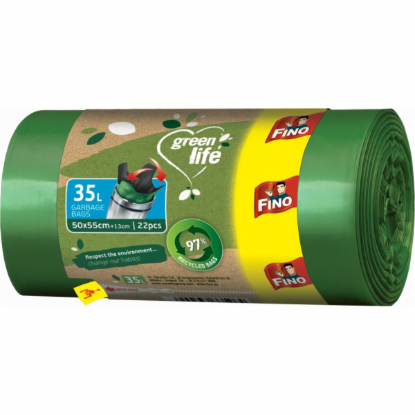 Pytel na odpadky 35 l/22 ks Easy pack Green life FINO