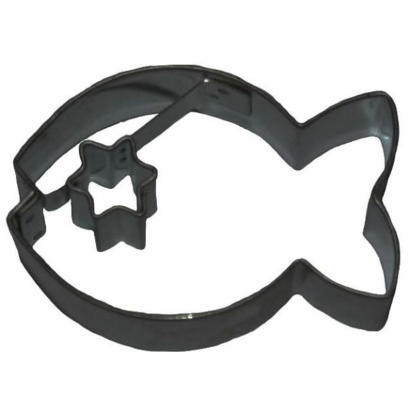 Vykrajovátko rybka s hvězdou uvnitř 3x4,1 cm