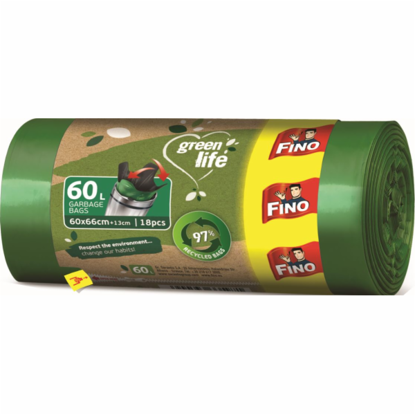 Pytel na odpadky 60 l/18 ks Easy pack Green life FINO