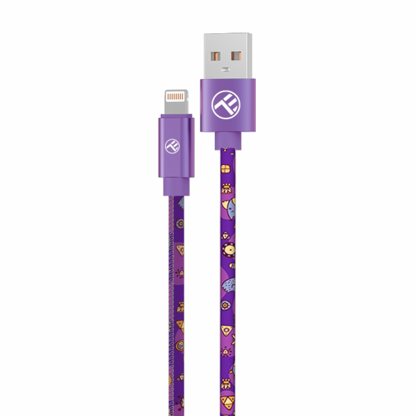 Tellur Graffiti USB to Lightning cable 3A 1m purple