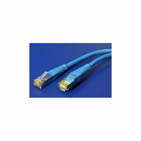 Patch kabel FTP cat 5e, 0,5m - modrý