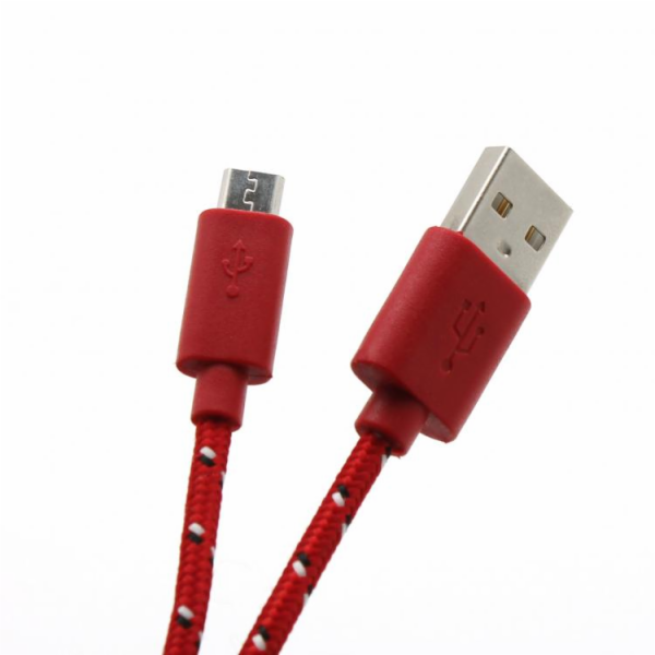 Sbox USB A - Micro USB kabel - 1M, červený