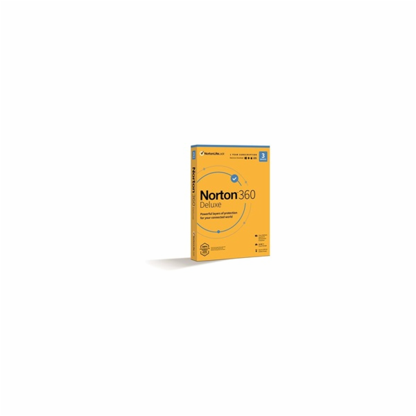 NORTON 360 DELUXE 25GB +VPN 1 uživatel pro 3 zařízení na 1 rok BOX