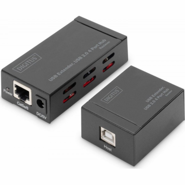 Digitus Prodlužovací kabel/rozšiřující rozbočovač 4 porty USB 2.0