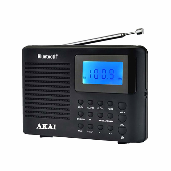 Rádio AKAI, APR-400, přenosné, bluetooth, AM/FM, 3xAAA