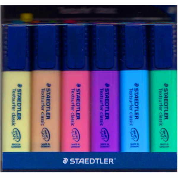 STAEDTLER Zvýrazňovač "Textsurfer classic 364", sada, 6 barev, 1-5 mm