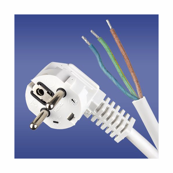 Kabel připojení Elektro-Plast s úhlovým zátkou bílou 3 x 1,5 mm 1,5 m (51,931)