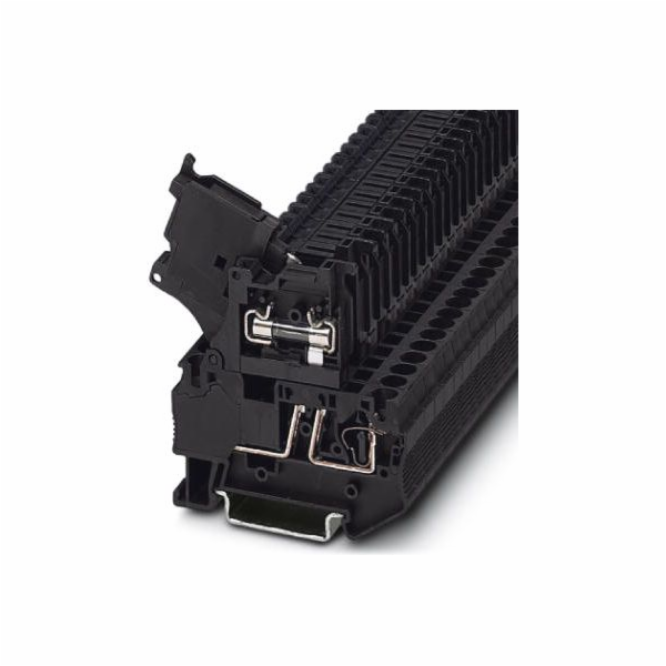 Kontaktní kompresorový konektor Phoenix s 5 x 20mm 2-vodičovou pojistkou 0,08-6mm2 Black St 4-AIS (5x20) (3036369)