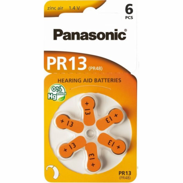 Baterie Panasonic pro sluchadla PR48 6 ks.