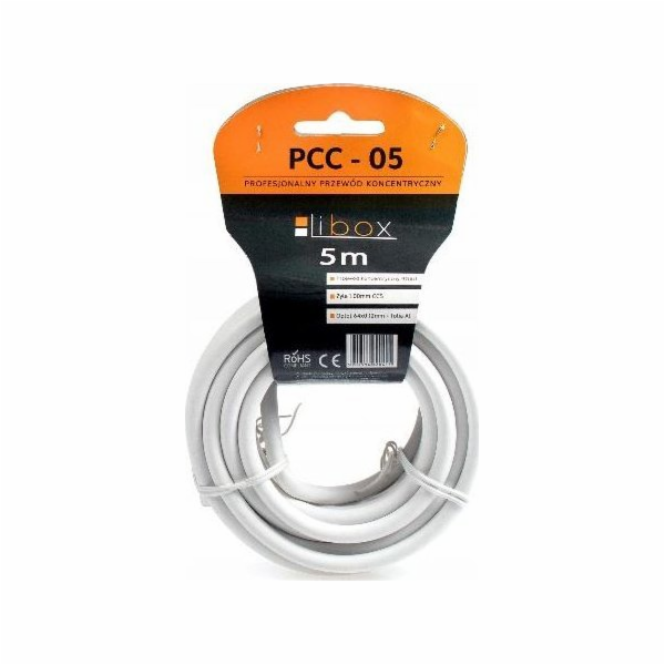 Libox Anténní kabel 5m bílý (PCC05)