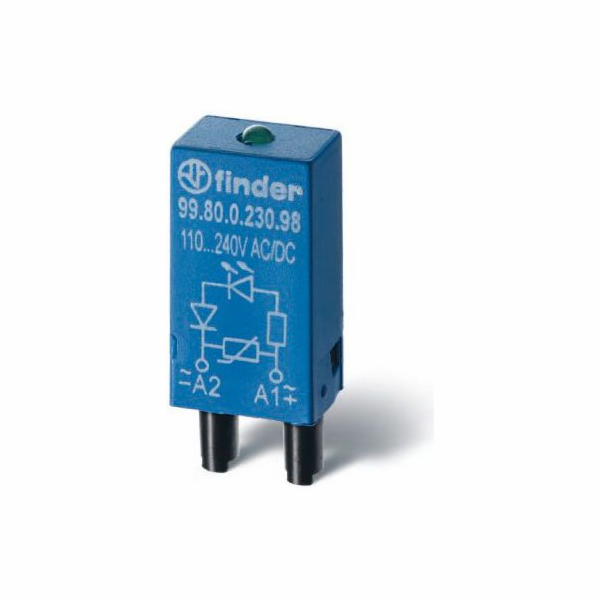 Finder LED signalizační modul Green + Waristor 6 - 24V AC / DC (99,80.0.024.98)