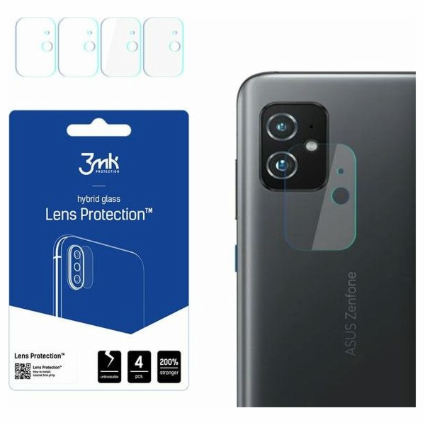 Hybridní sklo 3MK pro 3MK Ochrana čoček Asus Zenfone 8 [4 balení]