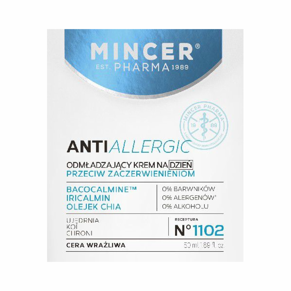 Mincer Pharma Anti alergic Omlazující krém na jeden den na citlivou pokožku, 50 ml