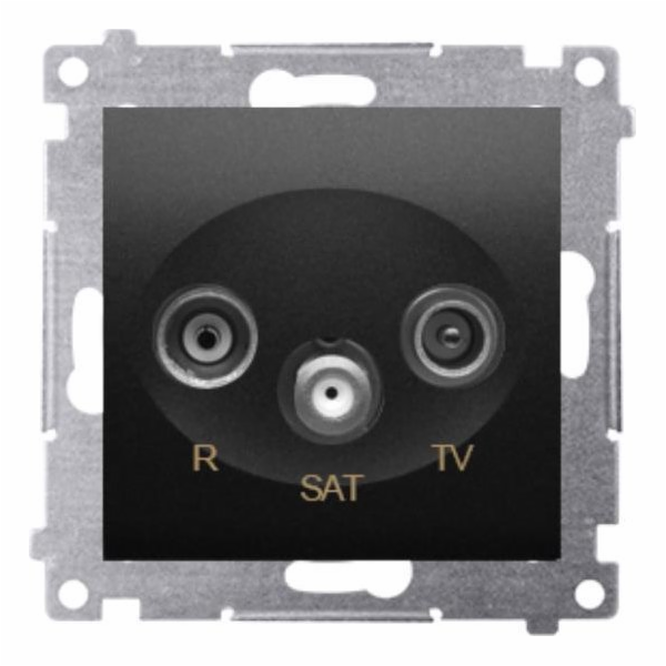 Kontaktní simon Simon 54 R-TV-SAT Anténní zásuvka (modul) Black Mat DASP.01/49