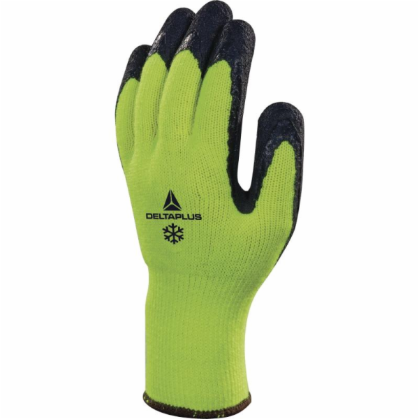Delta plus rukavice pletené s latexovou skořápkou žluto-černou L (VV735JA09)