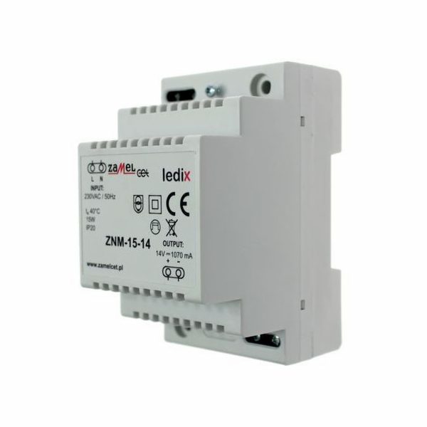 Zamel Modular LED napájení 14V DC 15W ZNM-15-14 (LDX10000021)