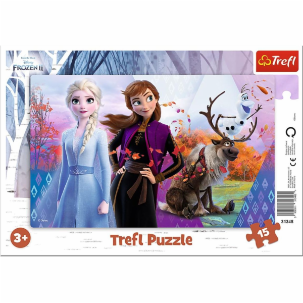 Trefl Puzzle 15 Frame Elements Magical World of Anna a Elsa - Frozen 2