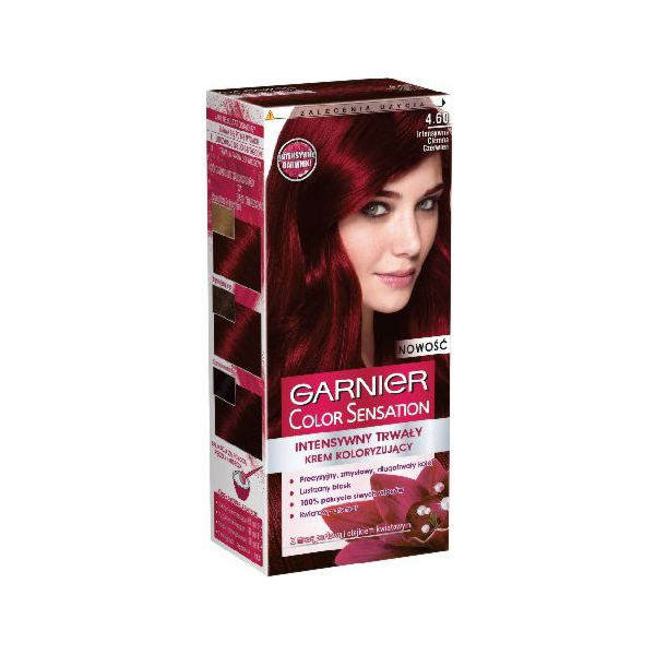 Garnier Color Sensation Omalovací krém 4.60 Červená hnědá- intenzivní tmavě červená