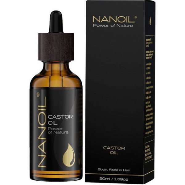 Nanoil ricinový olej pro péči o vlasy a tělo 50 ml