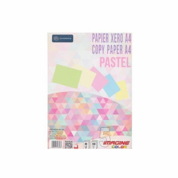 Fotografie Interdruk Paper A4 80g Mix Color Pastel 100 listů