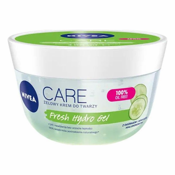 Nivea Care Fresh Hybrid Gel Face Krém pro mastnou a kombinovanou pokožku se 100 ml kyseliny hyaluronové