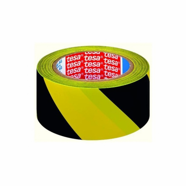 Tesa, varovná lepicí páska 33m 50mm žluto-černá (H6076093)