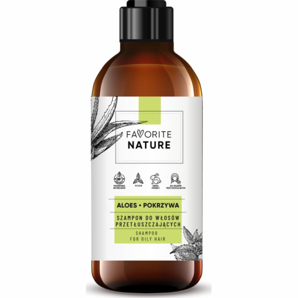 Oblíbený přírodní šampon pro mastné vlasy - aloe a kopřiva 400 ml