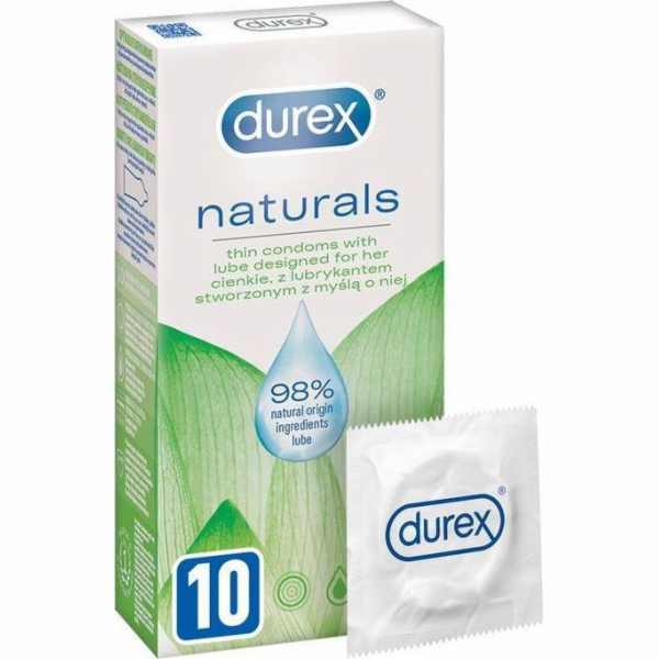 Durex Durex Naturals tenké kondomy s mazivem vytvořeným s ohledem na 10 procent Doručení zdarma od PLN 250
