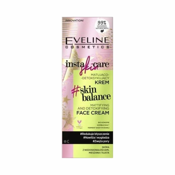 Eveline Eveline Cosmetics Insta péče o pleť Detexifikující kožní krém se smíšenými a mastnými nedokonalostmi 50 ml | Doručení zdarma od PLN 250