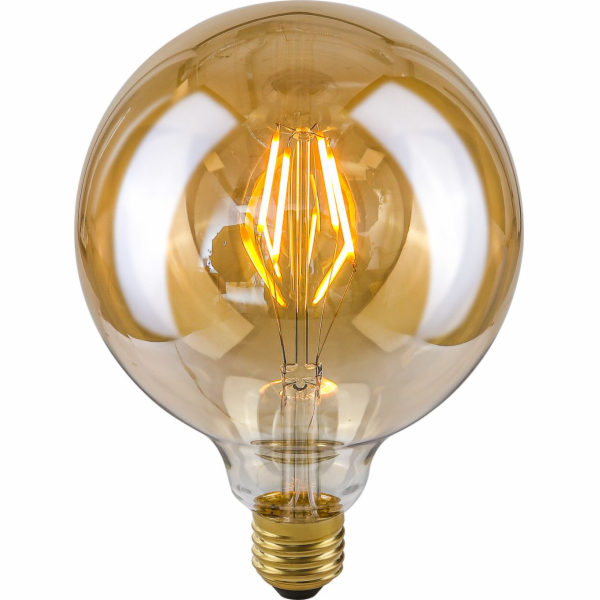 Iluxová jantarová dekorativní žárovka E27 4W Heat Ilux LED LDS-G125-A