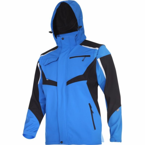 Softshell bunda Lahti Pro s kapucí a odnímatelnými rukávy, modro-černá, XL (L4093004)