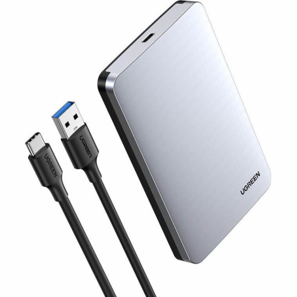 Ugreen Ugreen Pocket Pocket Pating pro 2,5 SATA 3.0 6 Gbps šedá + USB kabel - USB typu C 0,5 m (CM300)