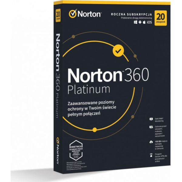 Norton Norton 360 Platinum Box PL 20 - zařízení - licence na rok