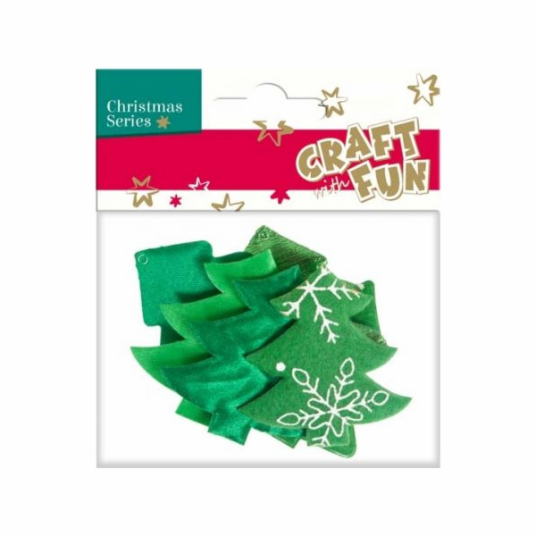 Řemeslo se zábavnou dekorací vánoční stromeček materiál 4 ks. (383956)
