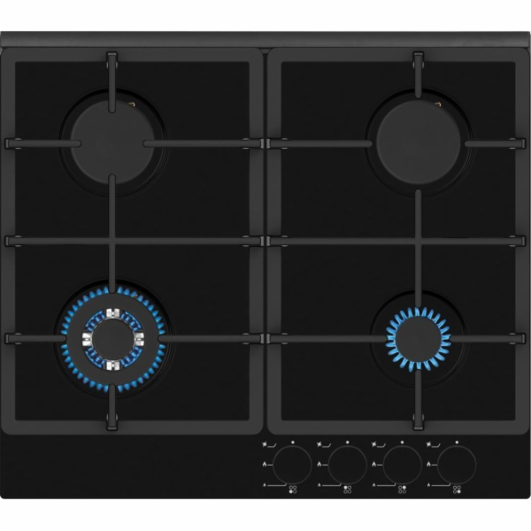 Simfer Hob H6 401 TGRSP Gas on glass Number of burners/cooking zones 4 Rotary knobs Black