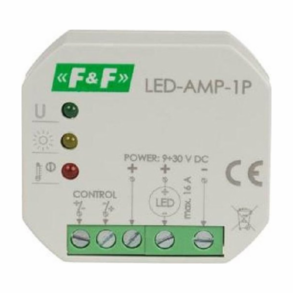 F&F zesilovač signálu výkonu pro LED osvětlení 12/24 V DC pro LED-PAMP-1P skryté plechovky