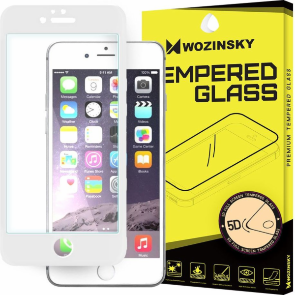 Wozinsky Tempered Glass 5D Full Glue iPhone 6S / 6 Pro+ Super odolný kryt pro celou obrazovku s bílým rámem