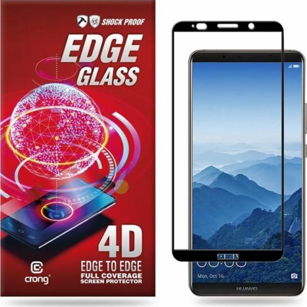 Crong Crong Edge Glass 4d Full Glue - Tempered Glass pro celou obrazovku Huawei Mate 10 Universal