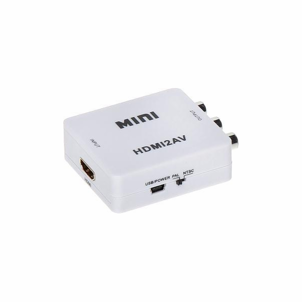 AV RCA (CINCH) Adaptér X3 - HDMI WHITE (HDMI/AV)