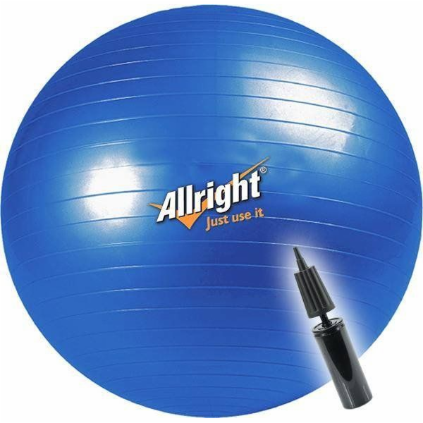 Vřelý cvičební míč 65 cm modrá