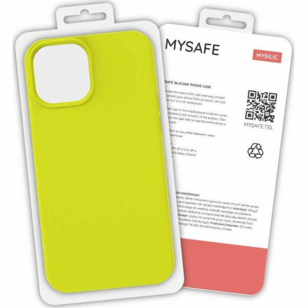 Mysafe Mysafe Silicone Case iPhone X/XS žlutá krabice