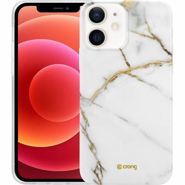 Případ Crong Crong Marble Case pro iPhone 12 Mini (bílá)