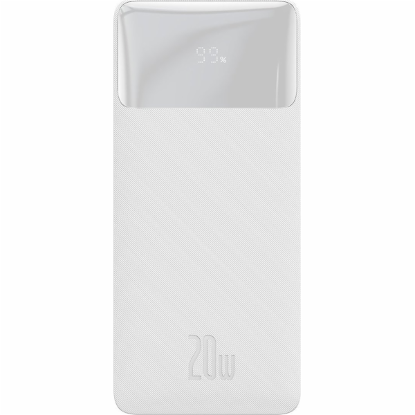 PowerBank Baseus Baseus Bipow Powerbank s rychlým nabíjení 1000 mAh 20W White (Overseas Edition) + USB -A kabel - Micro USB 0,25 m bílá (PPBD050502)